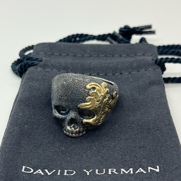 David Yurman Other - David Yurman Men's Skull Ring with 18k yellow gold